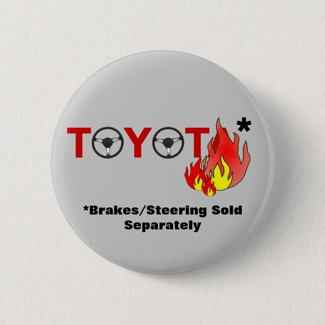 Bóton Redondo 5.08cm Toyota: Freios/direcção vendida separada (Frente)