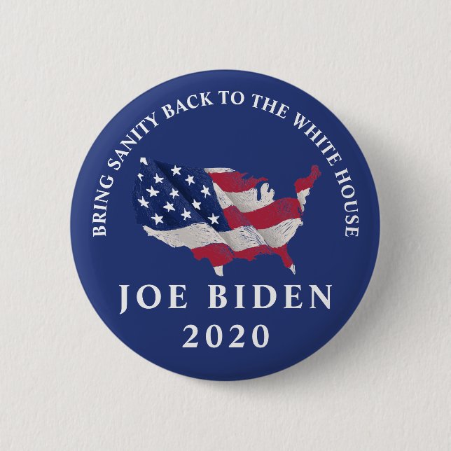 Bóton Redondo 5.08cm Traga Sanity de volta Joe Biden 2020 (Frente)