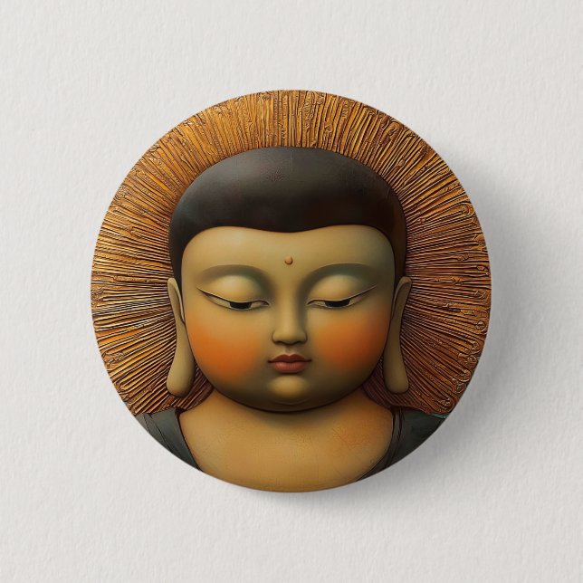 Bóton Redondo 5.08cm Tranquil Buda (Frente)