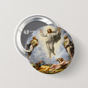 Bóton Redondo 5.08cm Transfiguração do cristo - Raphaello Sanzio 1520