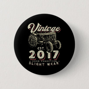 Bóton Redondo 5.08cm Trator de Agricultor Vintage Estabelecido 2017 5º