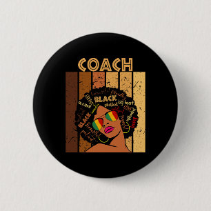 Bóton Redondo 5.08cm Treinador Afro Americano Africano Mulheres Mês da 