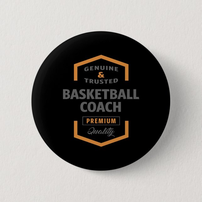Bóton Redondo 5.08cm Treinador de Basquete (Frente)