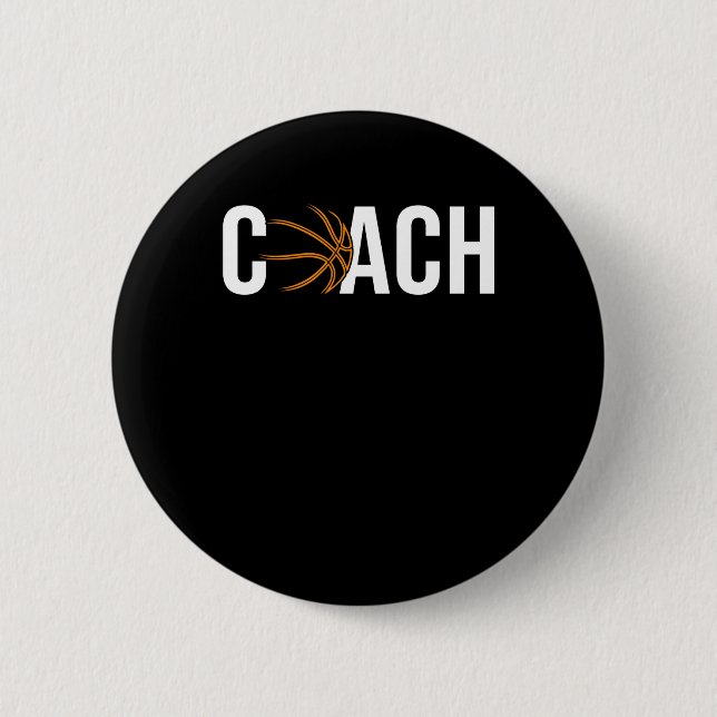 Bóton Redondo 5.08cm Treinador de Basquete 2 (Frente)