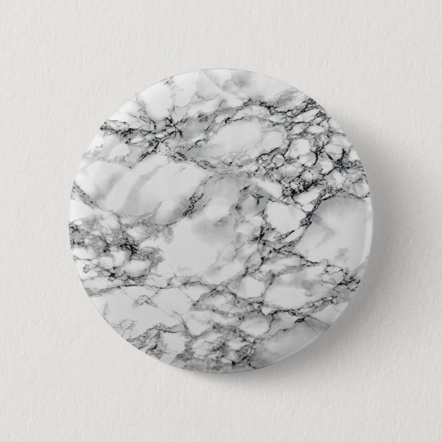 Bóton Redondo 5.08cm Trendy White Marble Stone - (Frente)