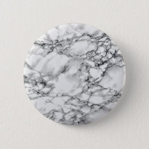 Bóton Redondo 5.08cm Trendy White Marble Stone -