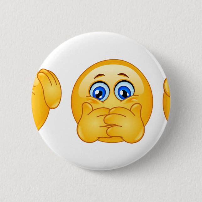 Bóton Redondo 5.08cm três emojis sábios (Frente)