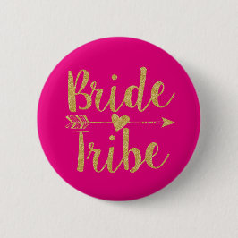 Bóton Redondo 5.08cm Tribo Bride | Rosa Quente-Impressão-Luminoso