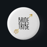 Bóton Redondo 5.08cm {Tribo Brilhante} Preto e Dourado<br><div class="desc">Celebre sua festa de solteira no estilo</div>