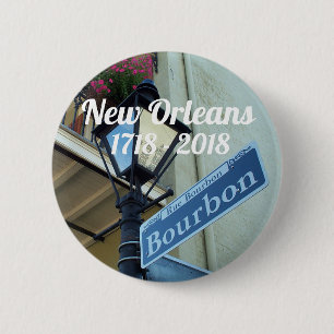 Bóton Redondo 5.08cm Tricentenário histórico de Nova Orleans