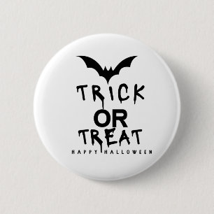 Bóton Redondo 5.08cm Trick or treat Halloween Pumpkin Funny