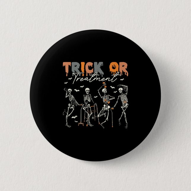 Bóton Redondo 5.08cm Trick Or Treatment Pt Physical Therapy Therapist H (Frente)