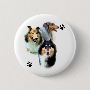 Bóton Redondo 5.08cm Trio do Collie - botão