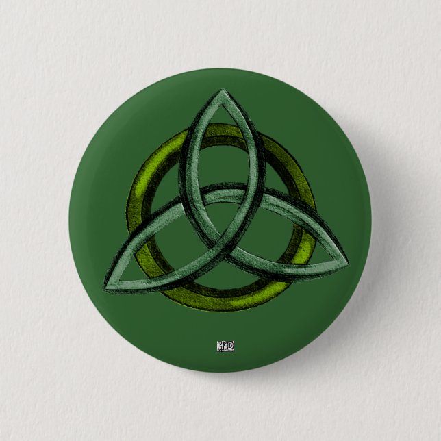 Bóton Redondo 5.08cm Triquetra (verde) (Frente)