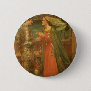 Bóton Redondo 5.08cm Tristan e Isolda por John William Waterhouse