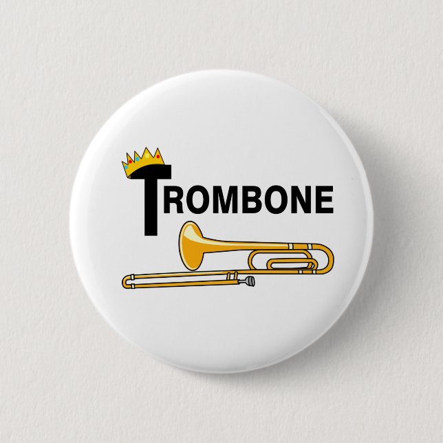 Bóton Redondo 5.08cm Trombone Real (Frente)