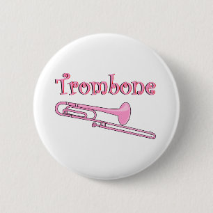 Bóton Redondo 5.08cm Trombone rosa