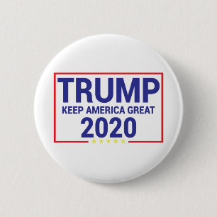 Bóton Redondo 5.08cm Trump 2020, Trump 2020 Keep America Excelente