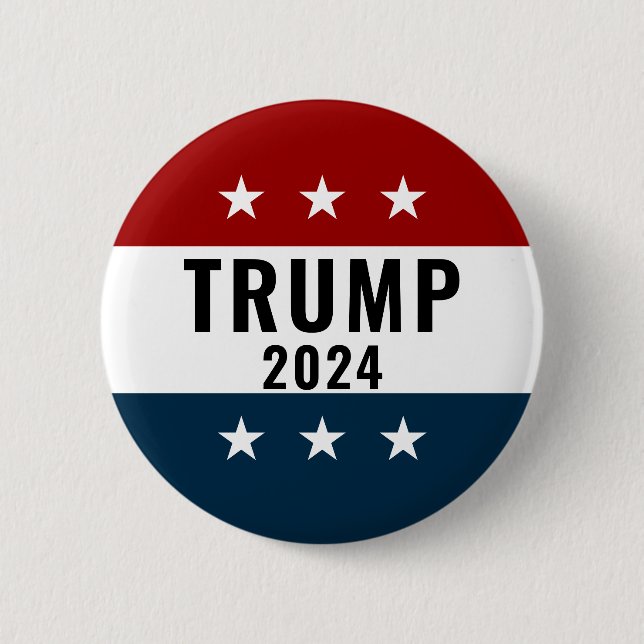 Bóton Redondo 5.08cm Trump 2024 Pinback (Frente)