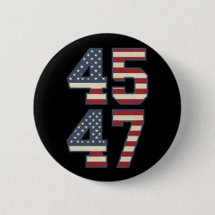 Bóton Redondo 5.08cm Trump 2024 Presidente 45 47 América EUA Vintage