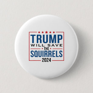 Bóton Redondo 5.08cm Trump 2024 Salve O Trump De Esquilos