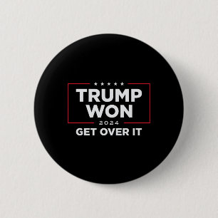Bóton Redondo 5.08cm Trump 2024 Won Supere-A Uni - Preto