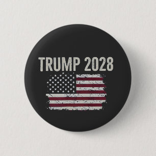 Bóton Redondo 5.08cm Trump 2028 Presidente Americano das Eleições de Ba