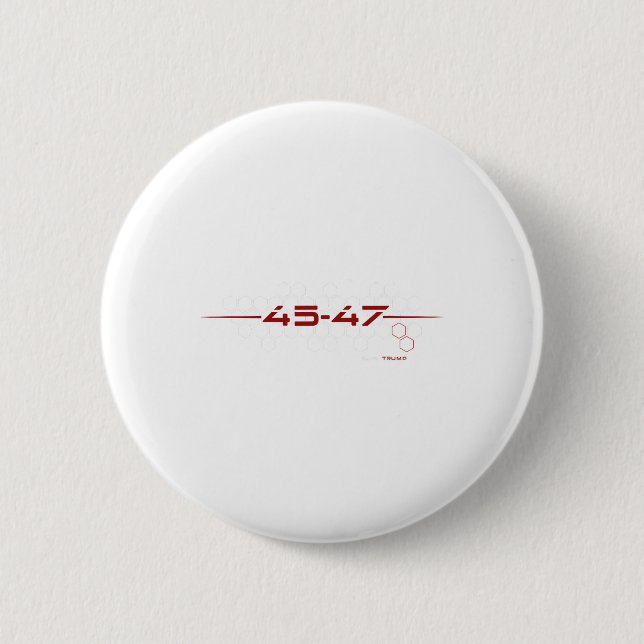 Bóton Redondo 5.08cm Trump 45 47 Design Retro-Futurístico (Frente)