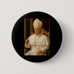 Bóton Redondo 5.08cm Trump As Vaticanos Church Papa Trump Funny Vatican