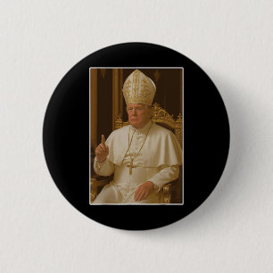 Bóton Redondo 5.08cm Trump As Vaticanos Church Papa Trump Funny Vatican
