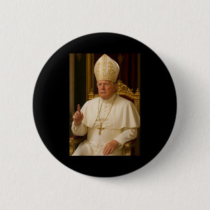 Bóton Redondo 5.08cm Trump As Vaticanos Church Papa Trump Funny Vatican
