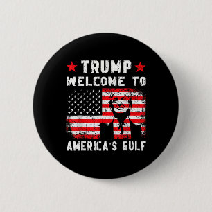 Bóton Redondo 5.08cm Trump Bem-vindo ao golfo americano Engraçado Trump