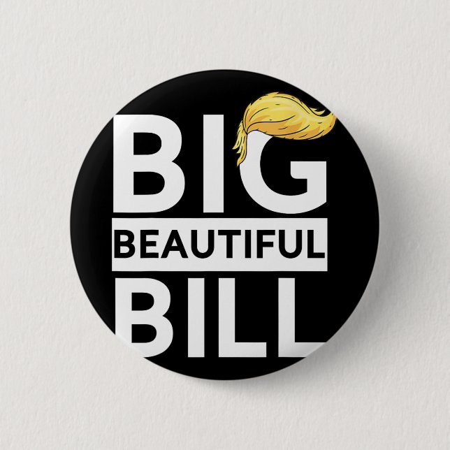 Bóton Redondo 5.08cm Trump Big Linda Bill (Frente)