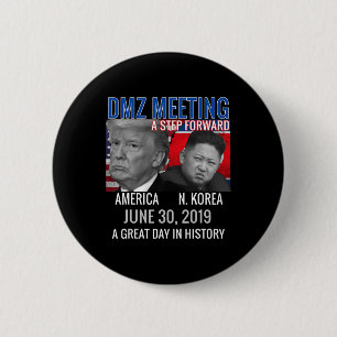 Bóton Redondo 5.08cm Trump Comemorativo Usa Jong Nações Unidas Coreia D