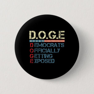 Bóton Redondo 5.08cm Trump D.o.g. e Doge Department of Governo