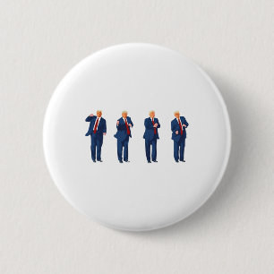 Bóton Redondo 5.08cm Trump Dance 4 De Julho De Trump 2024