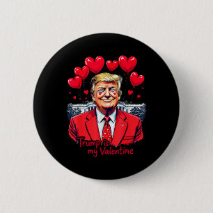 Bóton Redondo 5.08cm Trump É Meu Coração Dia de os namorados Engraçado 