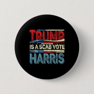 Bóton Redondo 5.08cm Trump É Um Voto Malicioso Harris Wheimer 2024 Kama