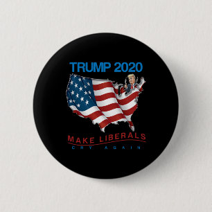 Bóton Redondo 5.08cm Trump Faz Liberais Chorarem Novamente Presente de