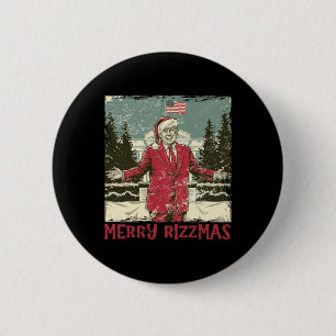 Bóton Redondo 5.08cm Trump Feliz Rizzmas Engraçado Dança Humorística Ch