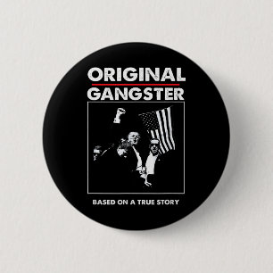 Bóton Redondo 5.08cm Trump Gangster Original Para O Presidente 47 Patri