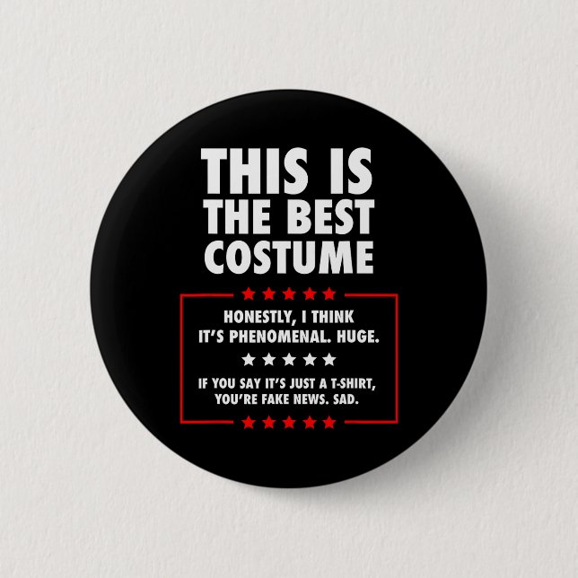 Bóton Redondo 5.08cm Trump Halloween Costume (Frente)