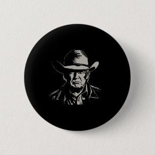 Bóton Redondo 5.08cm Trump Head Cowboy Eua 2024 Votação Eleição America