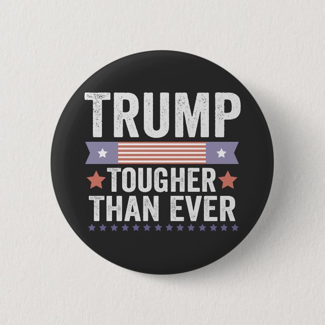 Bóton Redondo 5.08cm Trump Mais Duro Que Qualquer Voto Patriótico Ameri (Frente)