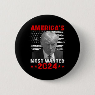 Bóton Redondo 5.08cm Trump Mais Procurado 2024