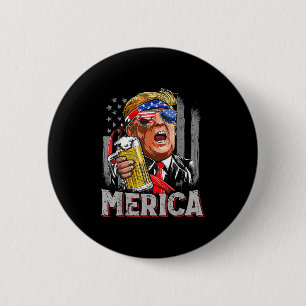 Bóton Redondo 5.08cm Trump Merica Torna O Excelente De 4 De Julho Novam