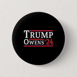 Bóton Redondo 5.08cm Trump Owens 2024 Eleições Republicanas Presidente 
