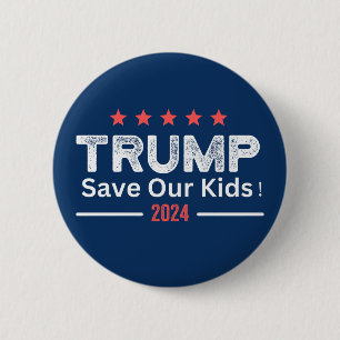 Bóton Redondo 5.08cm Trump. Salve nossos filhos / Eleição 2024