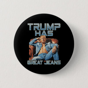 Bóton Redondo 5.08cm Trump Tem Grandes Jeans Gráfico Divertido Retro De