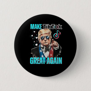 Bóton Redondo 5.08cm Trump Torne Excelente Tiktok Novamente